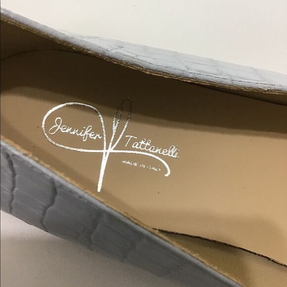 Casani Firenze by Jennifer Tattanelli  Blue Croc Print Leather Loafer Sz 42 NIOB - Picture 8 of 9